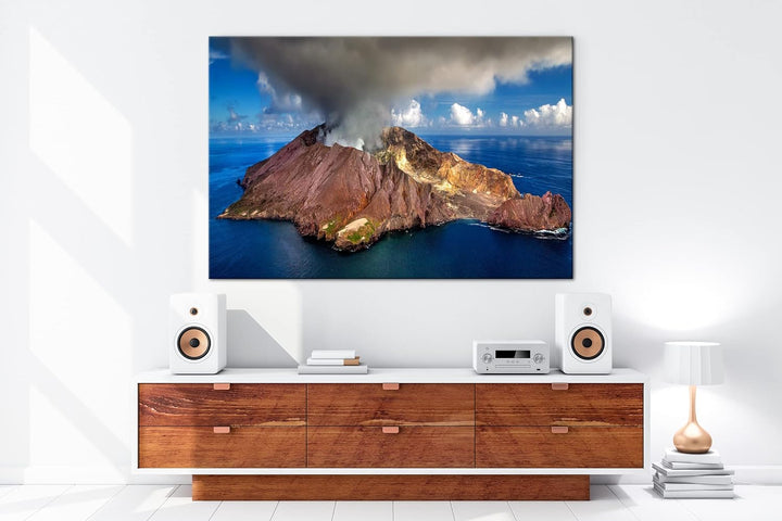 deyoli aktive Vulkanlandschaft Neuseelands Format: 80x60 als Leinwandbild, Motiv fertig gerahmt auf