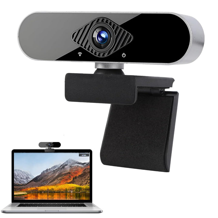 Webcam 1080P Full HD mit integriertem Mikrofon, USB Webkamera Plug & Play 360° Rotation Automatische