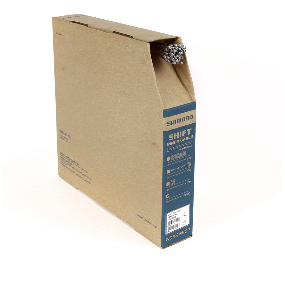 SHIMANO Shift Inner Cable 100pcs 1.2X2100mm Einheitsgrösse, Einheitsgrösse
