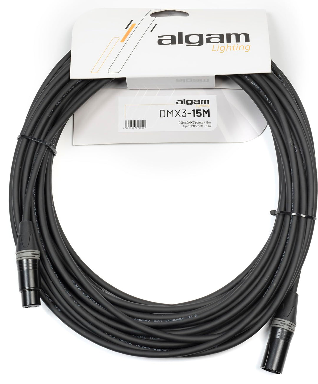 Algam Lighting DMX-Kabel 3-polig, 15 m