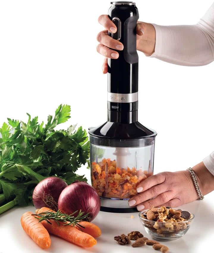 Ariete, 3-in-1 Stabmixer Moderna 602, Inklusive Zerkleinerer, Mixbecher und Schneebesen, 10 Geschwin