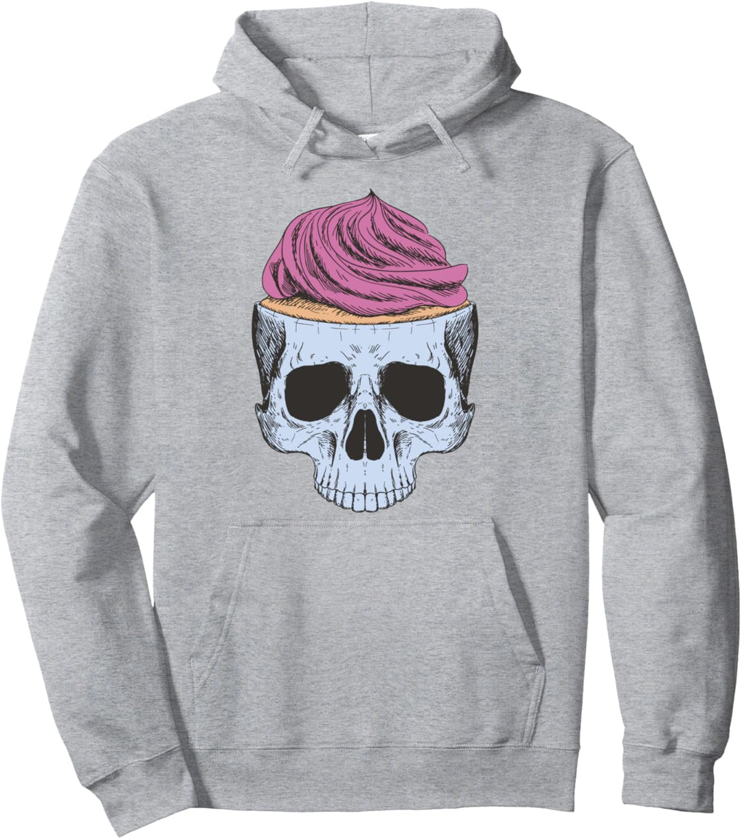 Cupcake-Totenkopf, Backbonbons Pullover Hoodie