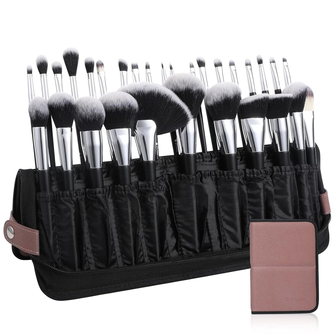 DUcare Make up Pinsel Organizer-Tasche, tragbare Kosmetiktasche für die Reise, Stand Up Cosmetic Bag
