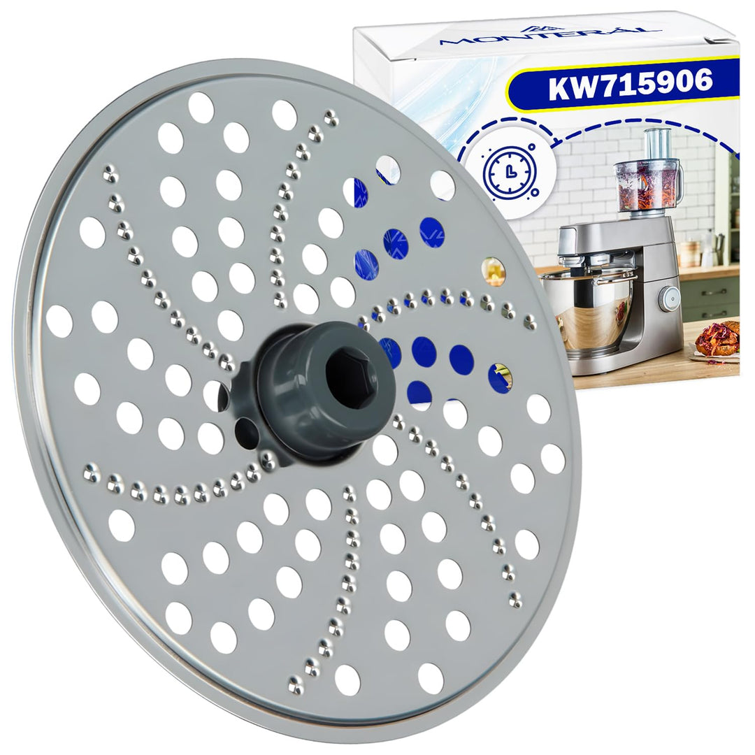 MONTERAL Raspelscheibe für Zerkleinerer mit dem Originalcode KW715906 für Kenwood Küchenmaschine - G