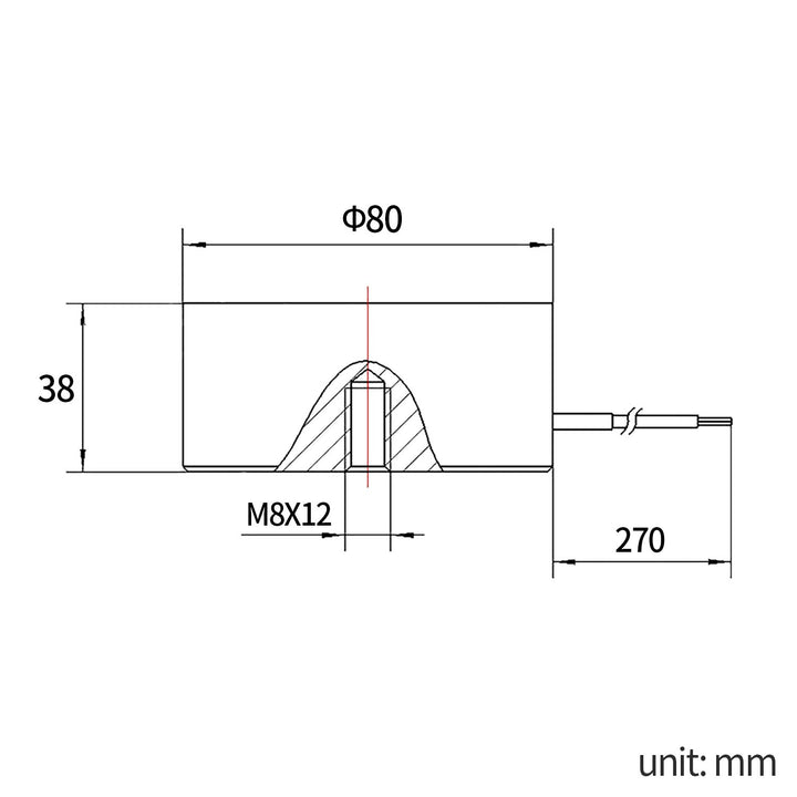 Heschen Elektromagnet-Magnet P80/38, Aussendurchmesser: 80 mm, DC 24 V, 100 kg