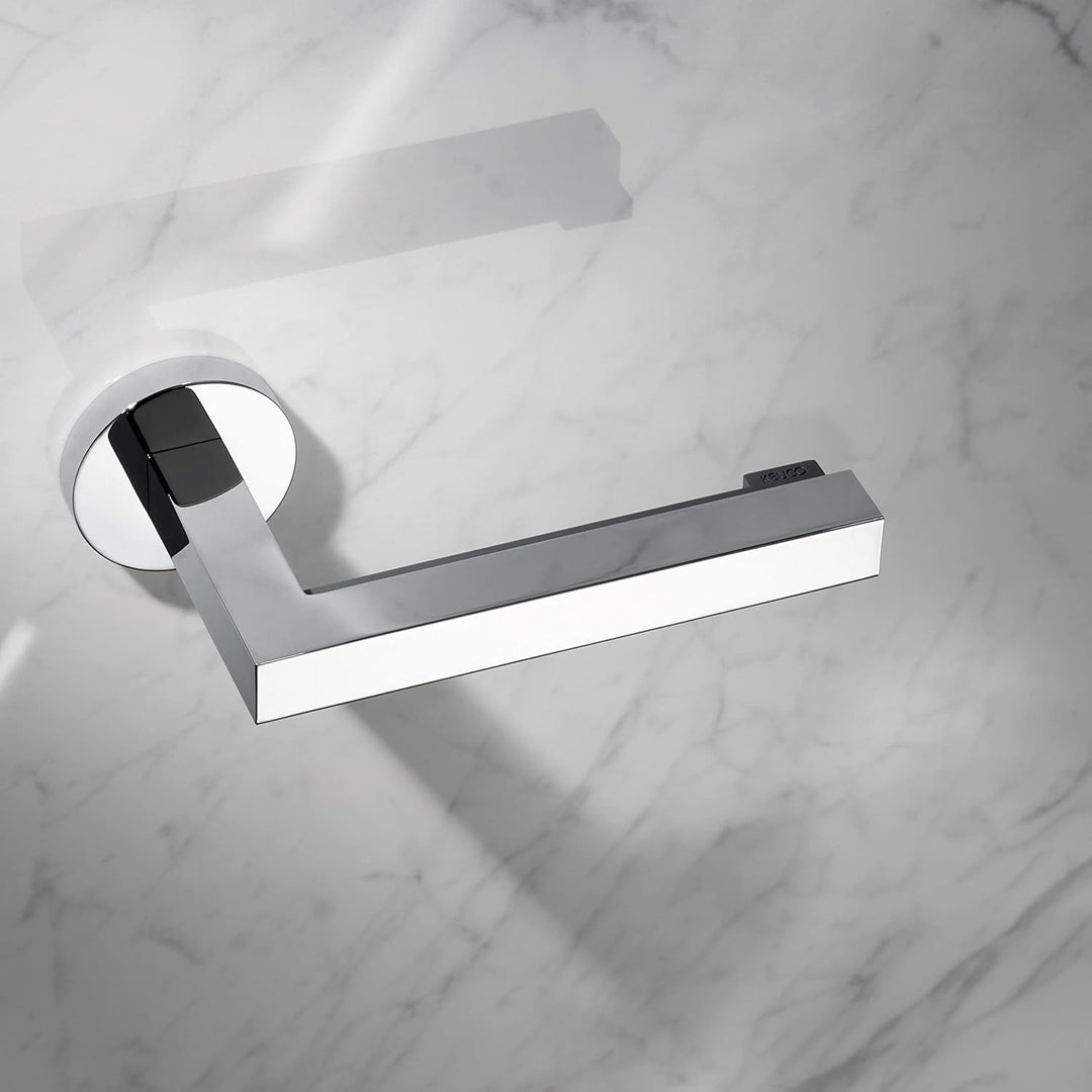 KEUCO Papier-Halter für Toiletten aus Metall, Hochglanz-verchromt, WC-Rollenhalter mit Rollenbremse