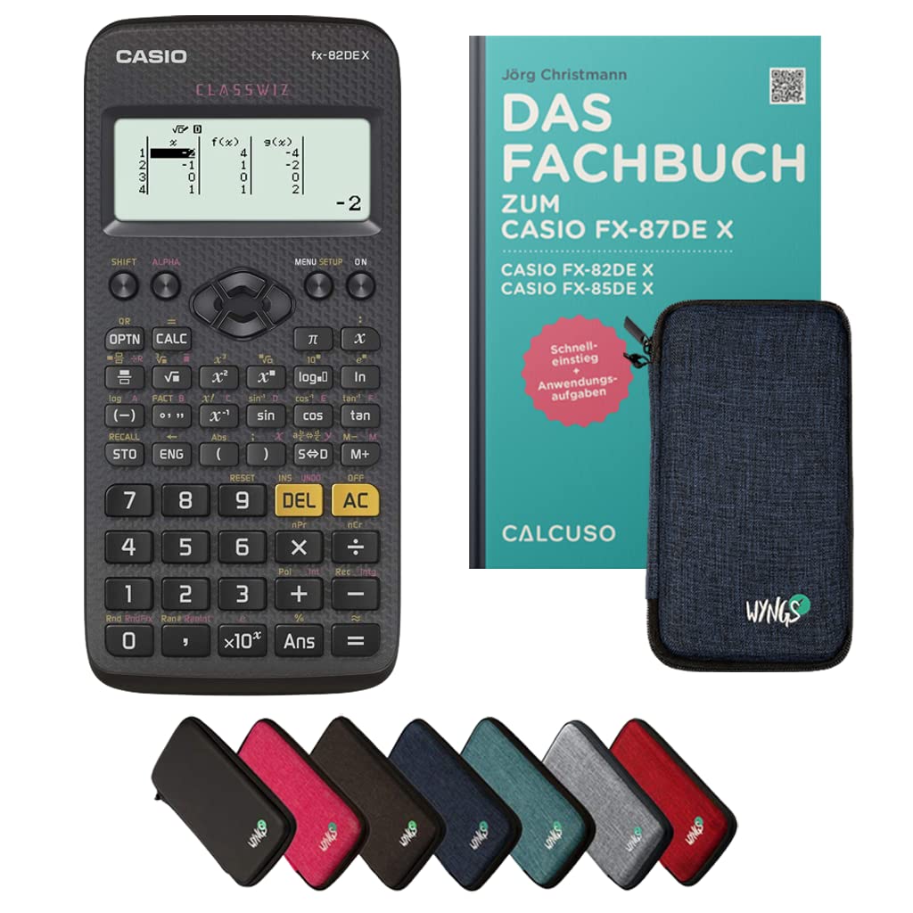 CALCUSO Standardpaket Blau mit Taschenrechner Casio FX-82DE X ClassWiz (Deutsch) Blau Casio FX 82 DE