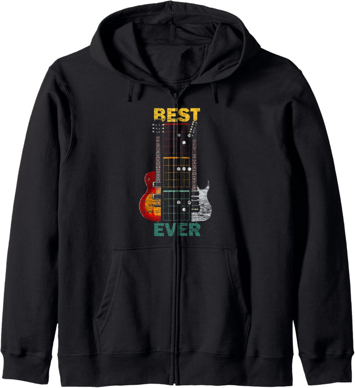 Bester Papa aller Zeiten Gitarrist Musik Vatertag Gitarre Kapuzenjacke