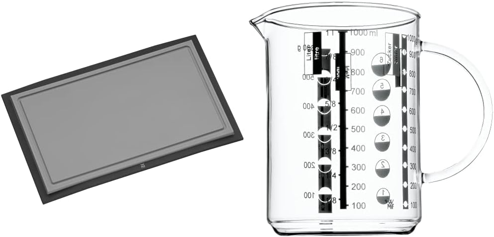 WMF Schneidebrett Tranchierbrett Touch schwarz 32 x 20 cm rechteckig aus Kunsstoff Saftrillen spülma