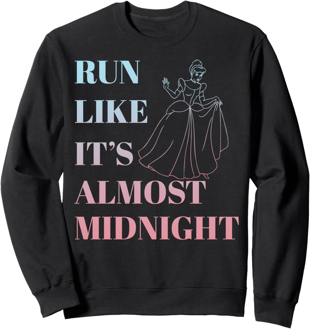 Disney Cinderella Run Like It's Almost Midnight Text Sweatshirt