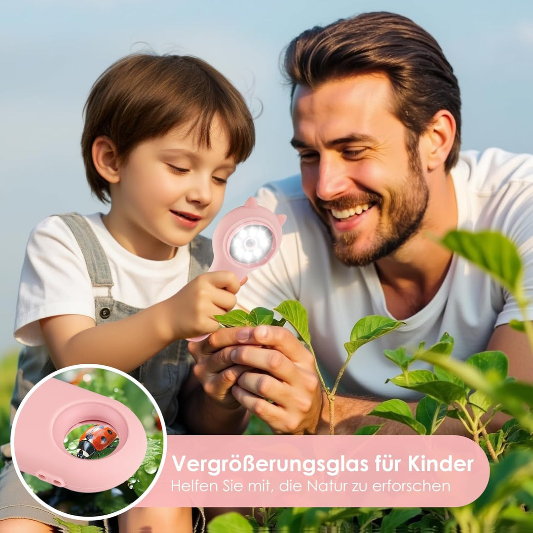 BOSONER Handy Mikroskop für Kinder Handheld Microscope, 2,0" IPS-Bildschirm 500X Digitales Mikroskop