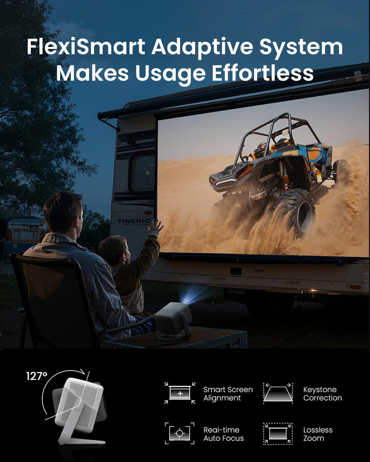 JMGO N1S 4K NEU UHD Mini Beamer+100 Zoll Projektorleinwand
