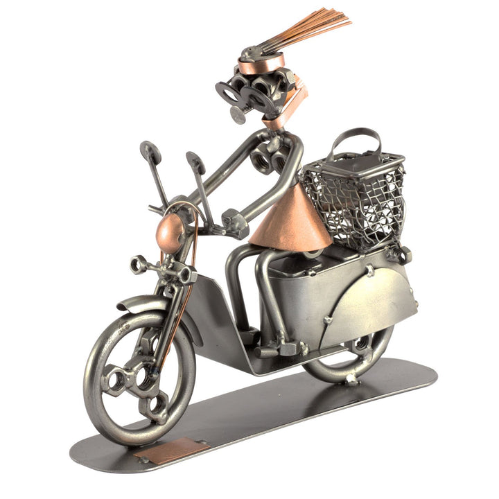 Steelman24 I Schraubenmännchen Rollerfahrerin I Made in Germany I Handarbeit I Geschenkidee I Stahlf