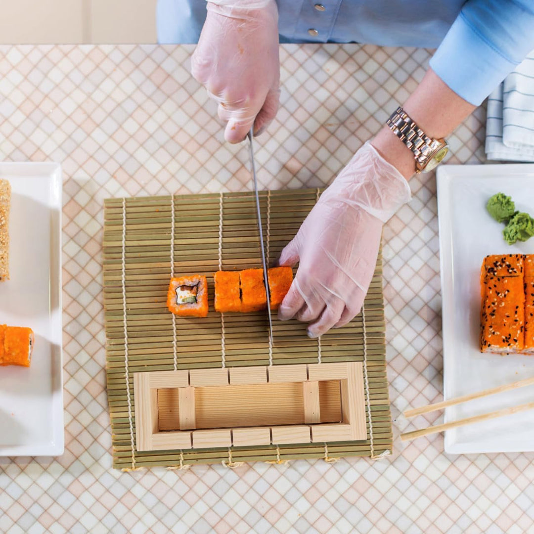 HEMOTON Onigiri- Form Presse Sushi Form Box Japanische Sushi Hersteller Holz Rechteckige Oshizushi F