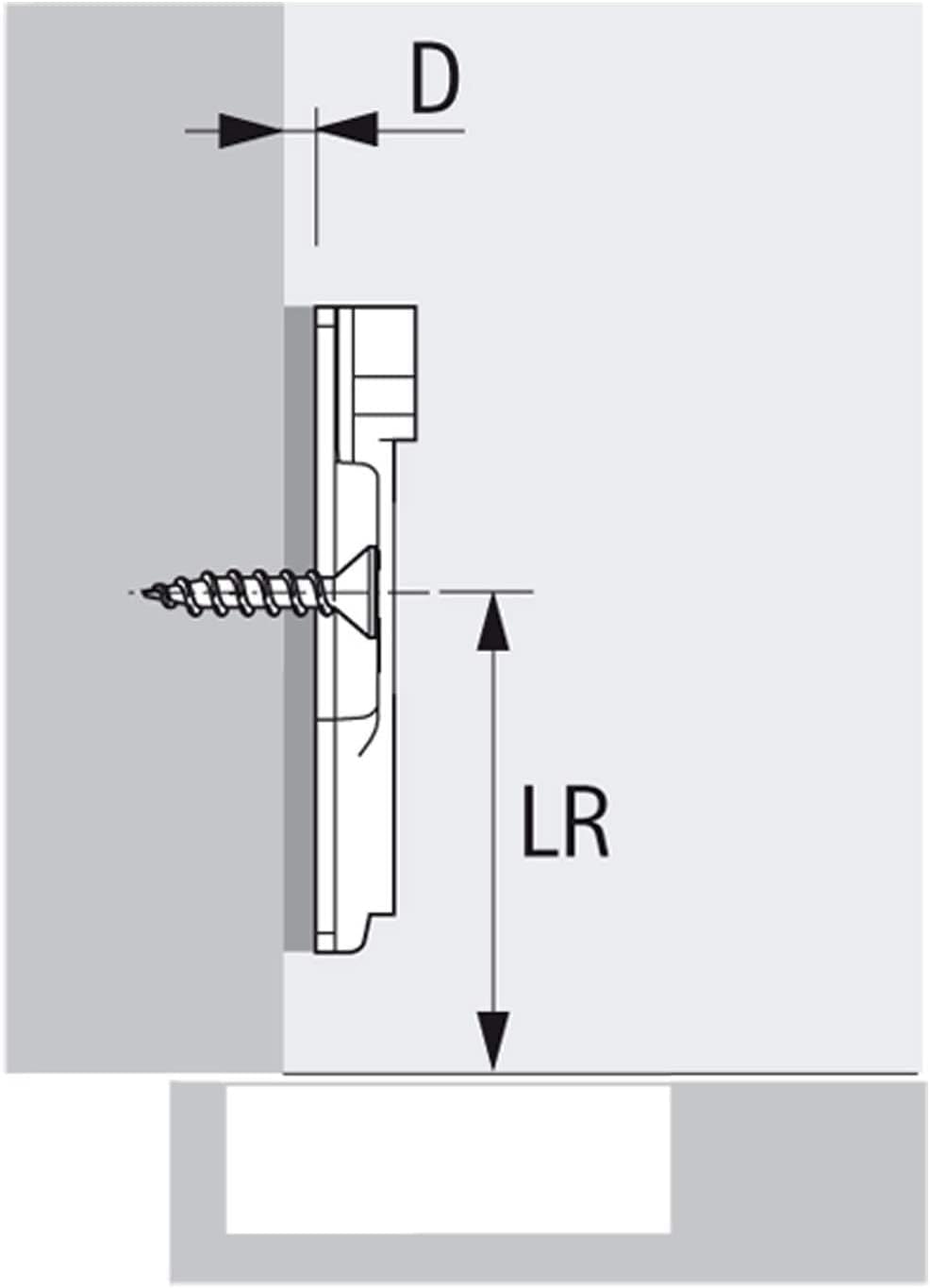 SOTECH 6er Set Hettich Sensys 8645i TH52 110 Grad Mittelanschlag Scharnier 9071206 Höhe (Distanz): 1