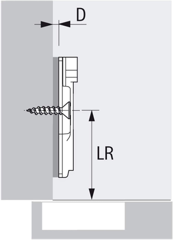 SOTECH 6er Set Hettich Sensys 8645i TH52 110 Grad Mittelanschlag Scharnier 9071206 Höhe (Distanz): 1