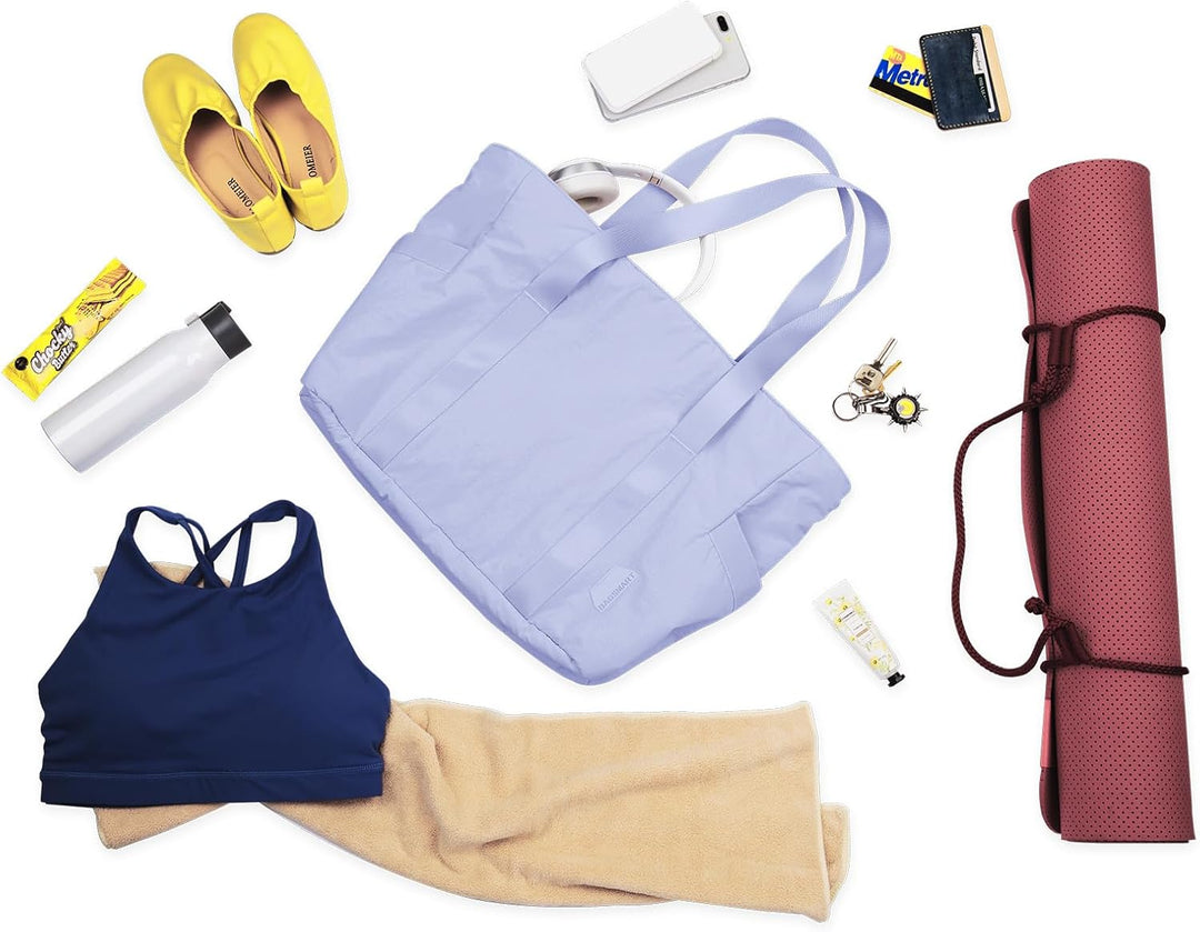 bagsmart Damen Umhängetasche Handtasche Yogatasche, Grosse Einkaufstasche, Wasserdicht Multi-Pocket