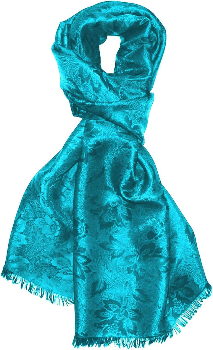 Lorenzo Cana Damen Schal Luxustuch elegant gewebt in Damast Webung florales Paisley Muster aus Visko