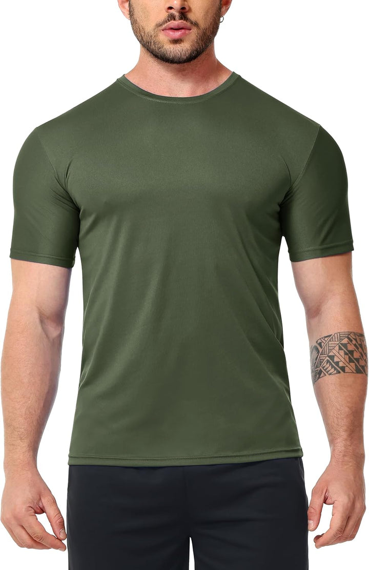 Funktionsshirt Herren Sport T Shirt Kurzarm 3er Pack Atmungsaktiv Männer Tshirt Sportkleidung Workou