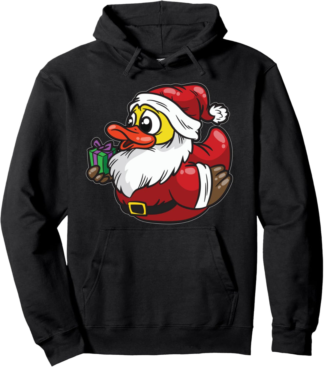 Weihnachtsmann Gummi-Ente Pullover Hoodie