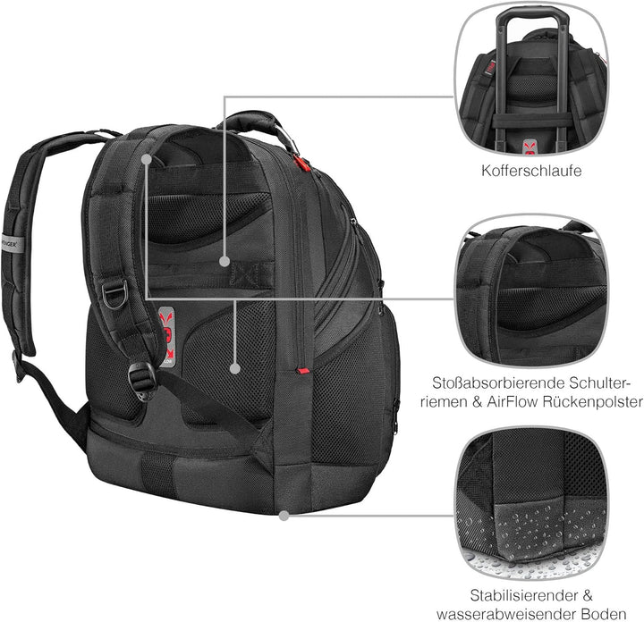 WENGER Synergy Pro Ballistic Laptop-Rucksack mit Tablet-Fach, Notebook bis 16 Zoll, Tablet bis 10 Zo