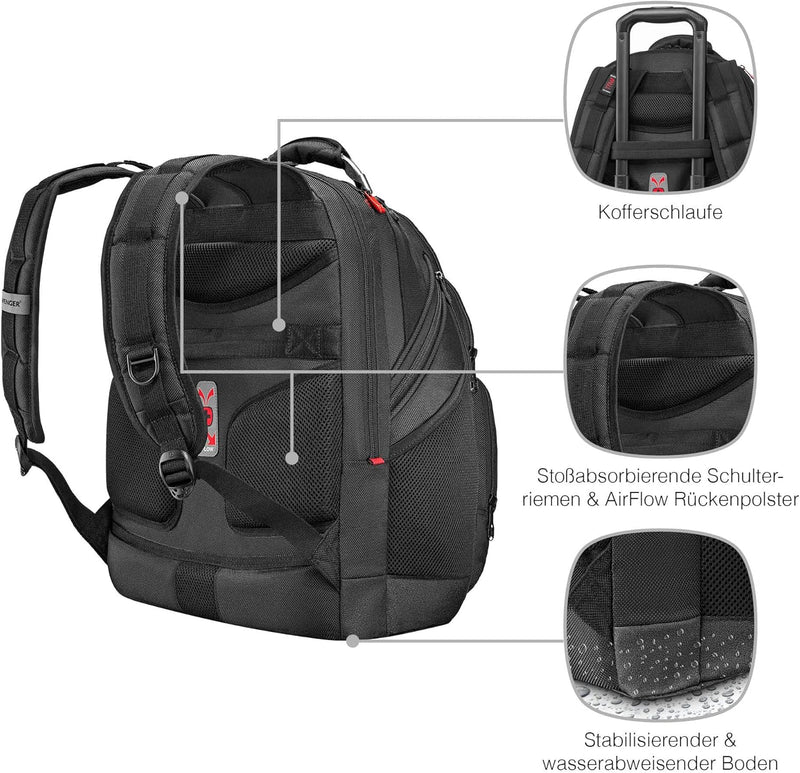 WENGER Synergy Pro Ballistic Laptop-Rucksack mit Tablet-Fach, Notebook bis 16 Zoll, Tablet bis 10 Zo