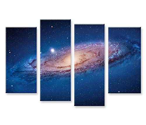 islandburner Bild Bilder auf Leinwand Weltraum 4er XXL Poster Leinwandbild Wandbild Art up Your Life