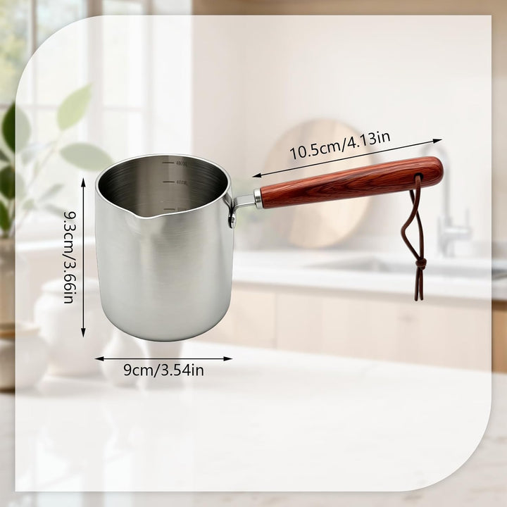 Edelstahl-Butterwärmer 450ml Mini Milchtopf für Schokolade Sossen