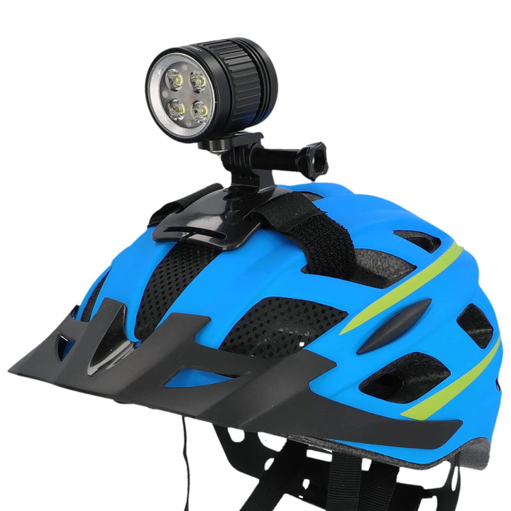 FISCHER Fahrrad Helmlampe | LED Akku Helmleuchte mit 7 Std. Leuchtdauer | Offroad-Action-Leuchte | 4