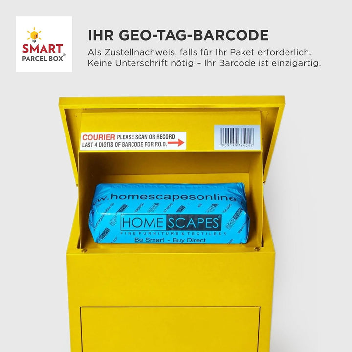 Smart Parcel Box, mittelgrosser Paketbriefkasten mit Paketfach und Briefkasten, sicherer Paketkasten