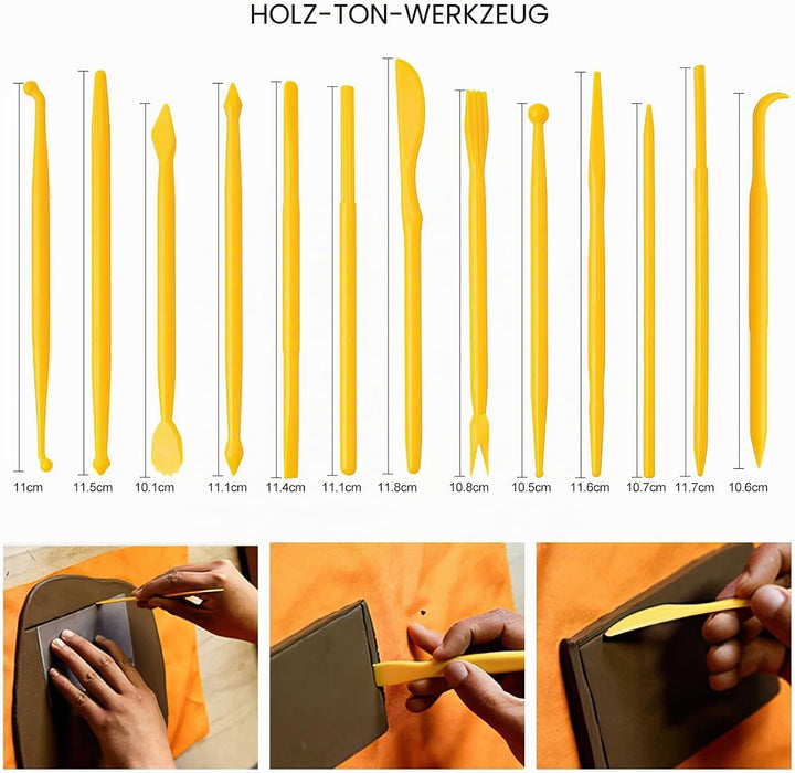 FAMKEEP Modellierwerkzeug,55 Stück Ton Werkzeug,Carving Tools Clay Keramik Sculpting Ton Werkzeug mi