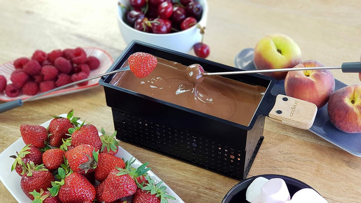 Cookut – Lumi Raclette und Fondue mit Kerze für 2 – schmelzen Sie Ihre Raclette in 3 Minuten und ber