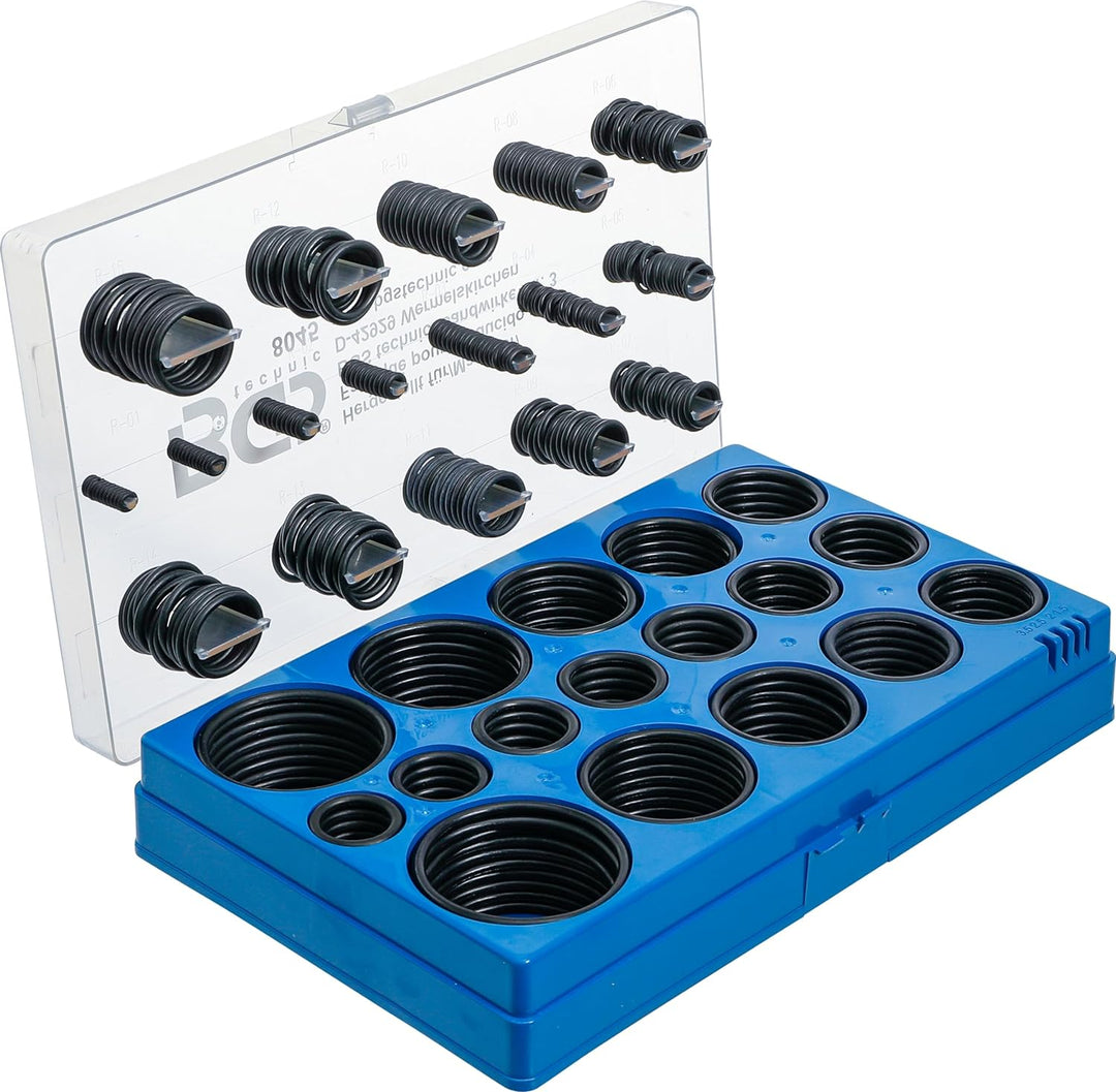 BGS 8045 | O-Ring-Sortiment | 419-tlg. | Ø 3 - 50 mm | säure-, benzin-, hitze und ölbeständig | aus