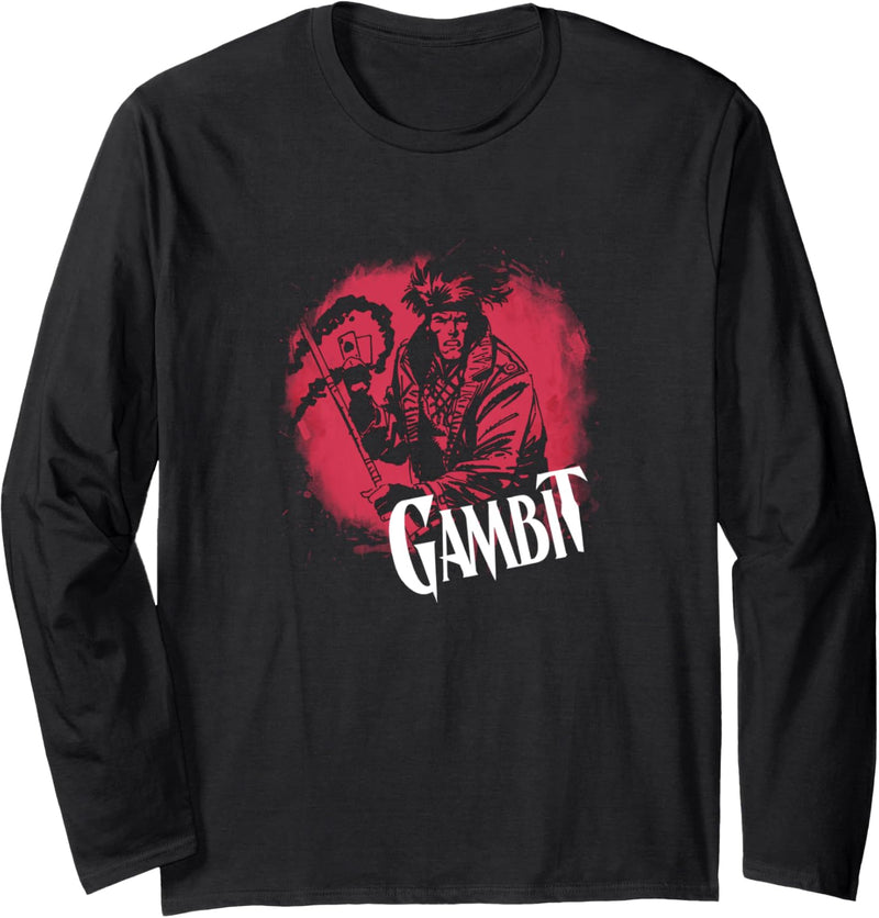 Marvel X-Men Gambit Circle Splatter Langarmshirt