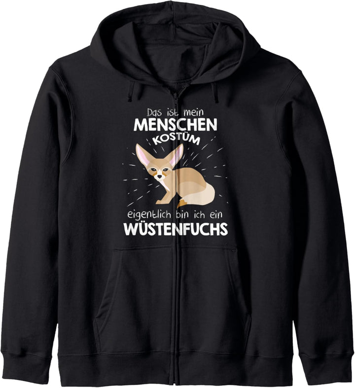 Mein Menschen Kostüm Bin ich ein Wüstenfuchs, Halloween Kapuzenjacke