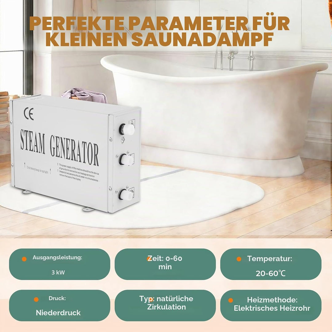 YJINGRUI dampfbad generator dampfgenerator für dampfbad dampfgenerator für sauna mit digitaler Steue