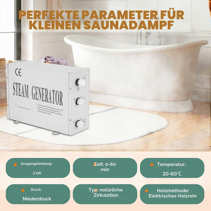 YJINGRUI dampfbad generator dampfgenerator für dampfbad dampfgenerator für sauna mit digitaler Steue