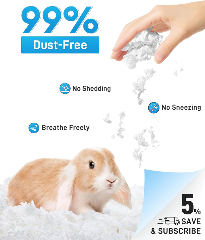 BUCATSTATE Hamster Streu 101L, Papier Einstreu für Kleintiere, Besonders Saugfähige & 99,9% Staubfre