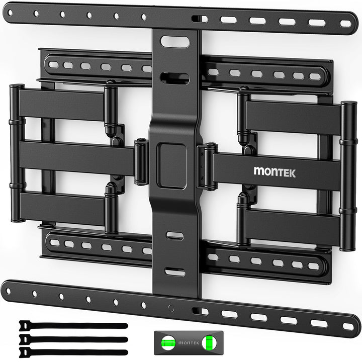 monTEK Ultra Slim TV Wandhalterung Schwenkbar für 43-90 Zoll Fernseher, 1,1" dünne TV Halterung Voll