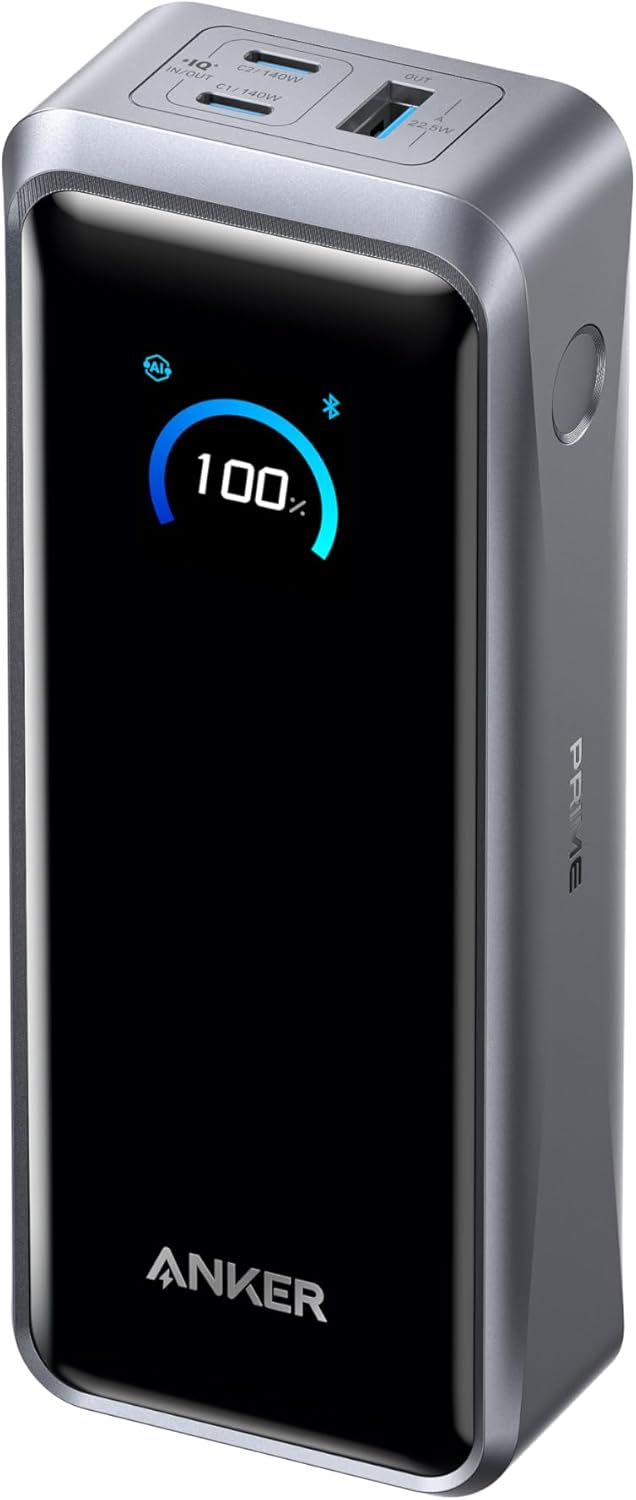 Anker Prime Powerbank, 26250mAh, tragbares Ladegerät mit 3 Ports und 300W Ausgang, bidirektionales L