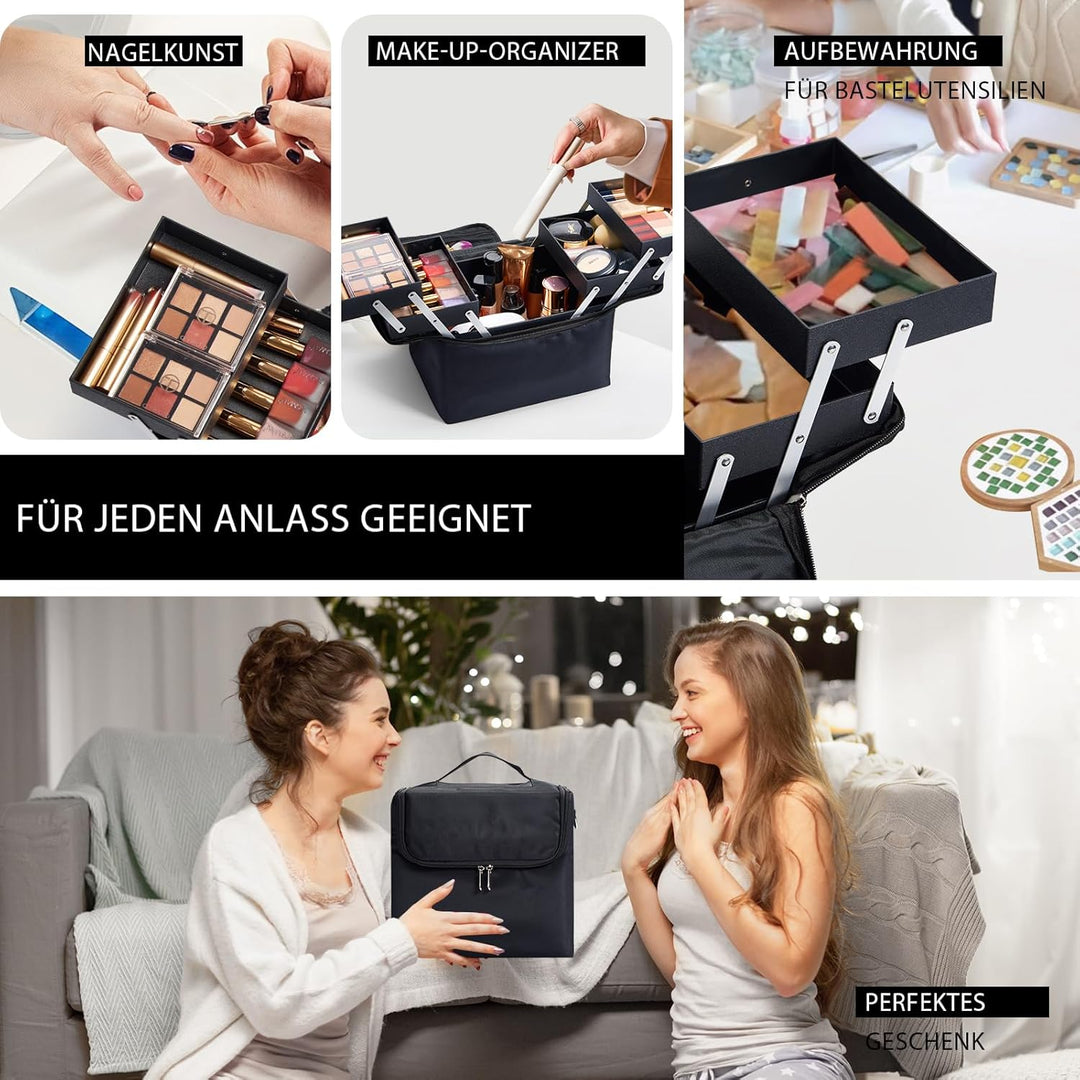 Kosmetikkoffer Schminkkoffer Make up Koffer Make up Tasche Kosmetiktasche Gross Schminktasche Kosmet