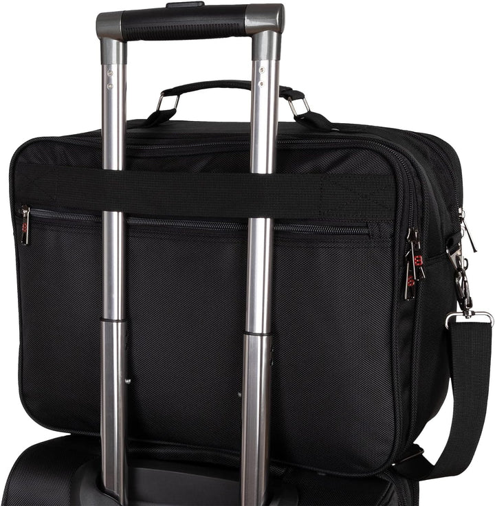 EAAKIE Arbeitstasche Umhängetasche Flugbegleiter Tasche Herrentasche Schwarz XXL