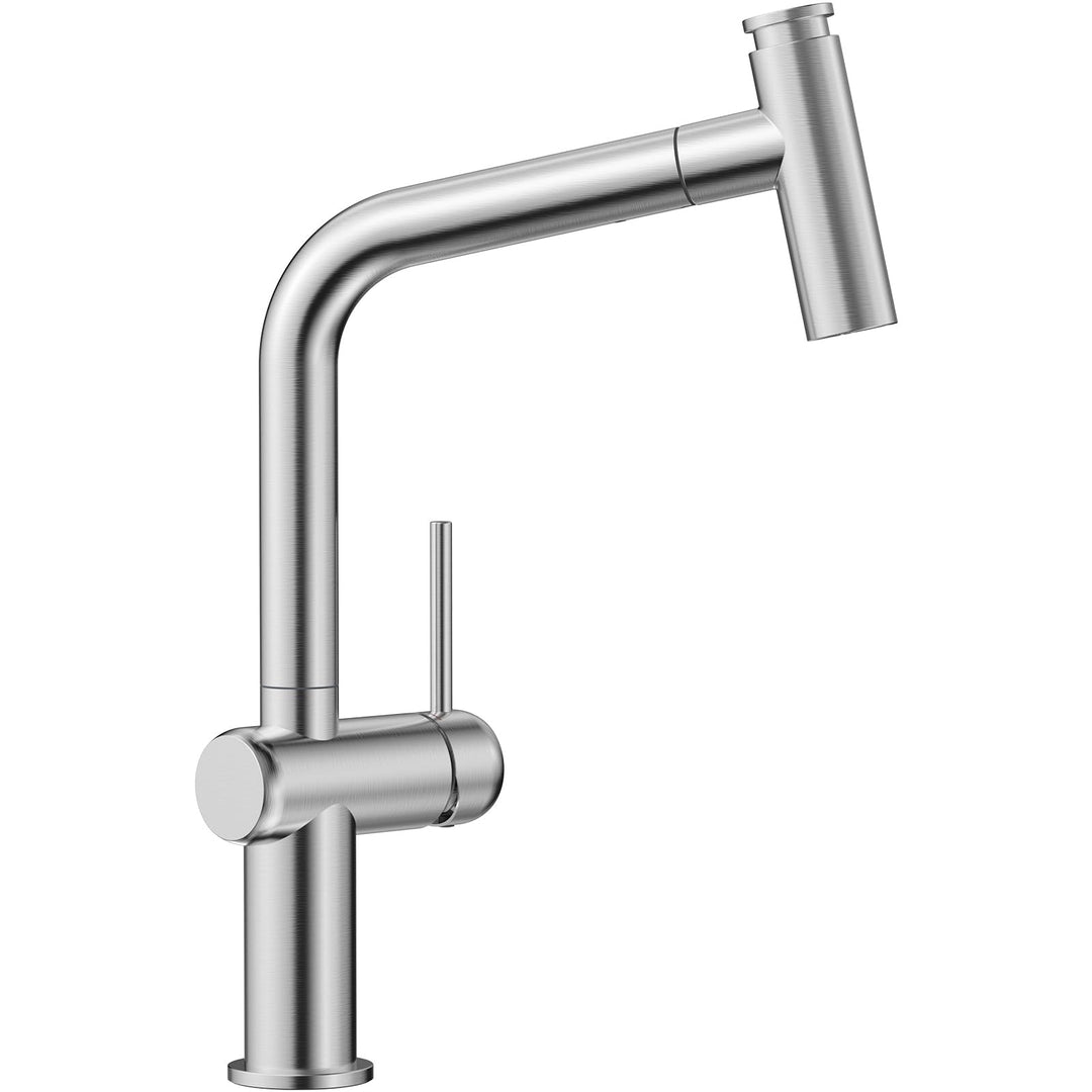 CECIPA Wasserhahn Küche Ausziehbar, Edelstahl Küchenarmatur mit Brause Zwei Wasserstrahlarten, Hochd