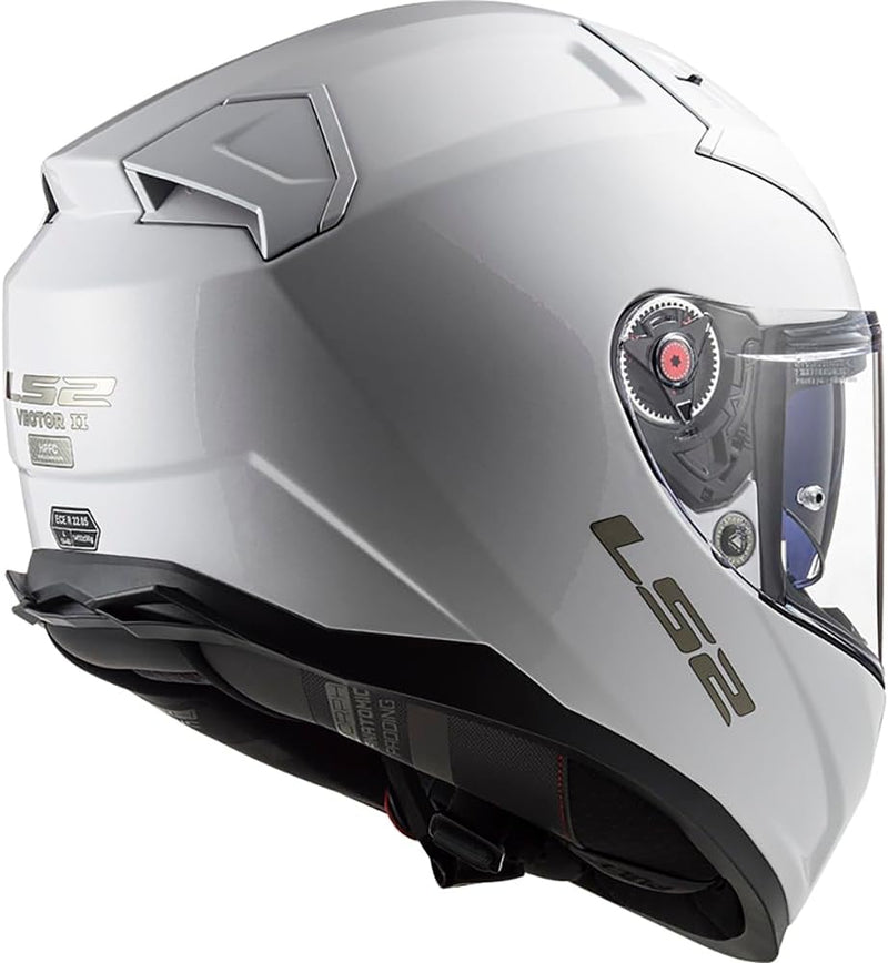 LS2, Integralhelme motorrad VECTOR II solid white, L L Weiss, L Weiss