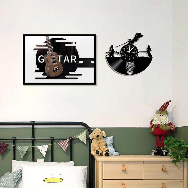 Smotly Vinyl Wanduhr, Final Fantasy Thema Rekord Wanduhr, handgemachte Kunst kreative Farbe Nachtlic