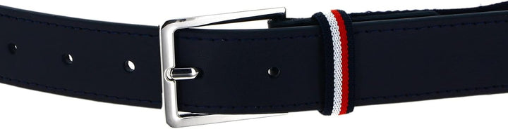 Tommy Hilfiger Elasticated Leather Belt W70 Space Blue