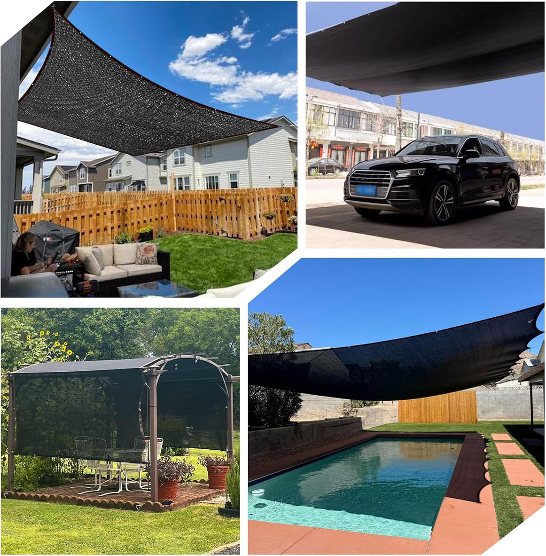 4x6m Garden Sonnenschutznetz, Schattierungsnetz mit ösen Beschattung für Terrassenüberdachung Sonnen