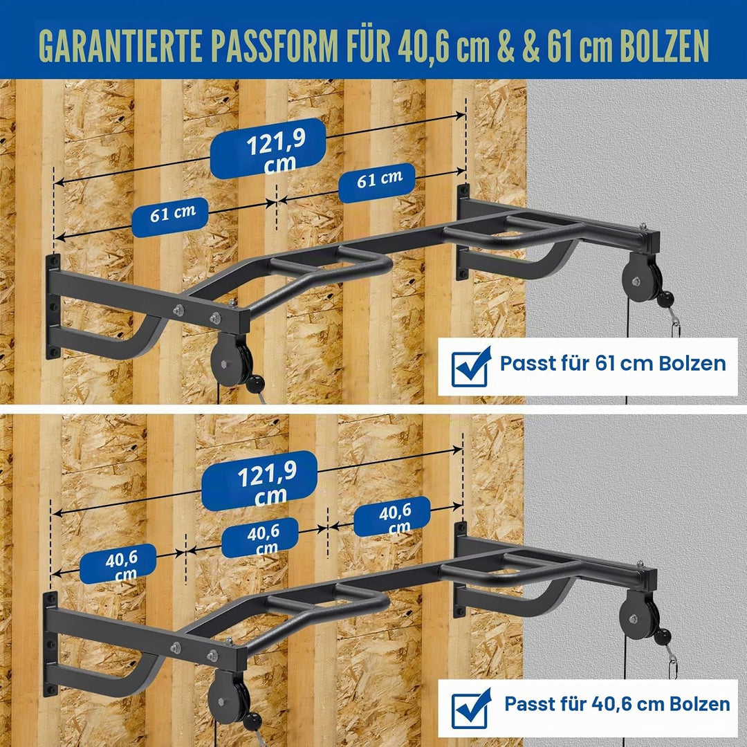Kipika Deckenmontierte Klimmzugstange, Montierte Klimmzugstange, Höhenverstellbar, Ideal für Home Gy