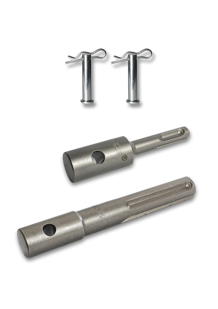 WERHE Profi Erdbohrer Adapter Set passend für SDS Plus Bohrhammer Pfahlbohrer und auch für SDS Max A