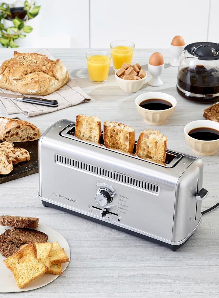 Riviera & Bar Expert QGP660 Toaster aus Edelstahl, extra langer Schlitz